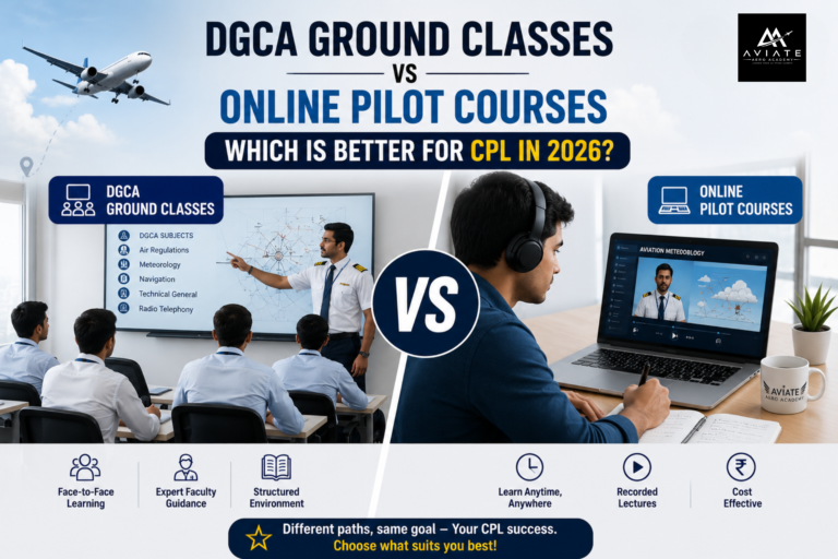DGCA Ground Classes vs Online Pilot Courses — Which Is Better for CPL in 2026?